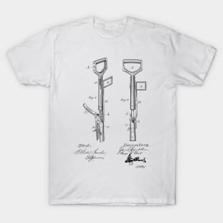 Weed Puller Vintage Patent Hand Drawing T-Shirt